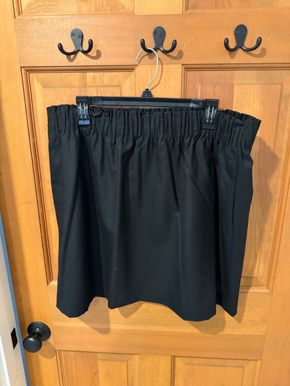 J. Crew Black Elastic-Waist Mini Skirt
